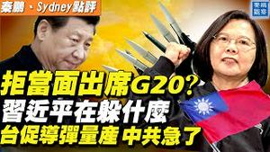 拒绝当面出席G20峰会，习近平到底在躲避什么；台湾拨70亿美元促飞弹量产，提升跨海打击能力，党媒急了，呛「加速自我复灭」| 秦鹏观察 8/23 | 新唐人电视台