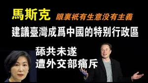 【马斯克】眼里只有生意没有注意。建议台湾成为中国的特别行政区。舔共未遂，遭外交部痛斥。2022.10.08NO1539#马斯克#俄乌#台湾