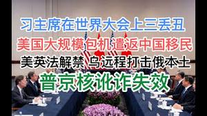 习煮席在世界大会上三次丢丑！美国大规模包机遣返中国非法移民！美英法解禁乌克兰，俄罗斯本土危险了，普京讹诈失败！(20241119第1302期)