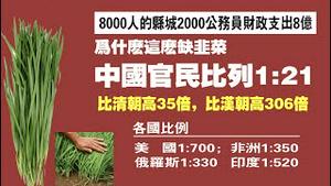 中国官民比例1:21，全世界最高，所以韭菜绝对不够用。2021.08.30NO905