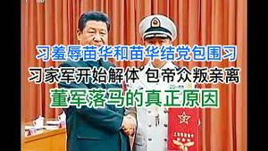 习为何搞掉苗华？皆因苗华结党架空习？习家军释放解体信号，包帝众叛亲离成孤家寡人？董军落马的真正原因？(20241128第1308期)