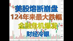 财经冷眼：美股熔断崩盘，暴跌2013点创124年最大跌幅，金融危机爆发！（20200310第179期）