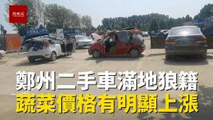 郑州最新现状，二手车市场满地狼籍，商家们全在晒车，超市苏菜价格上涨