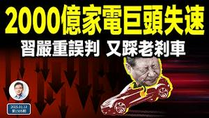 2000亿元中国家电巨头「失速」了，刺激不灵？习近平再次重大误判，踩下「老煞车」（文昭谈古论今20250113第1505期）